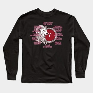 Aries Zodiac Sign Test Long Sleeve T-Shirt